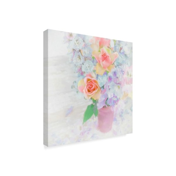 Cora Niele 'Larkspur And Roses' Canvas Art,24x24